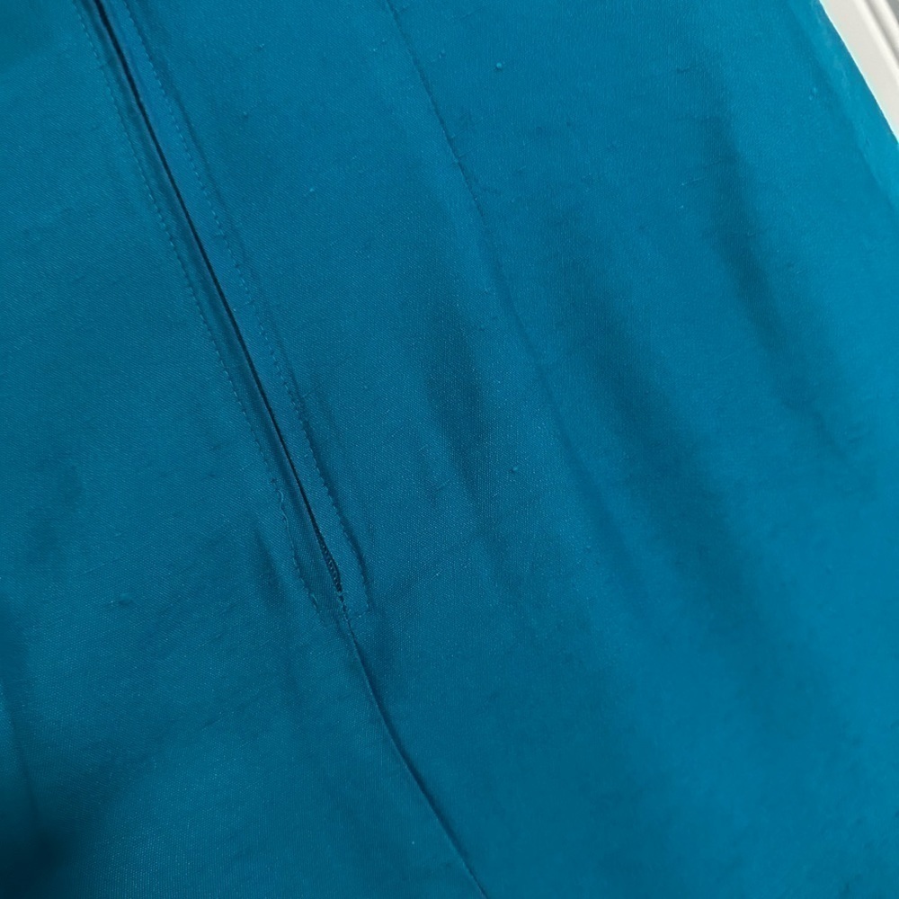 Jessica Howard dress textured rayon blend teal size 12 mini lined formal…​​ - Picture 6 of 6